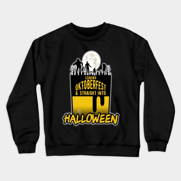 Halloween Oktoberfest Zombies Crewneck Sweatshirt by pa2rok